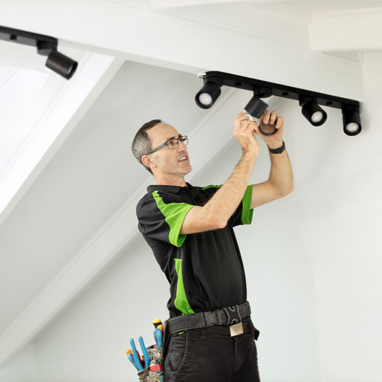 Flex Electrical Qld Sunshine Coast Electrician installing light fixtures